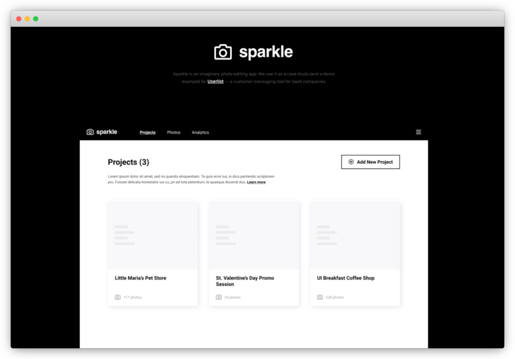 Sparkle's homepage