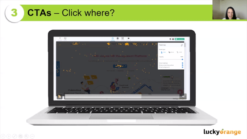Lucky Orange’s Precise Interactions Heatmap