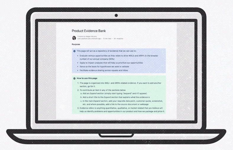 Hotjar evidence bank used by a saas product manager