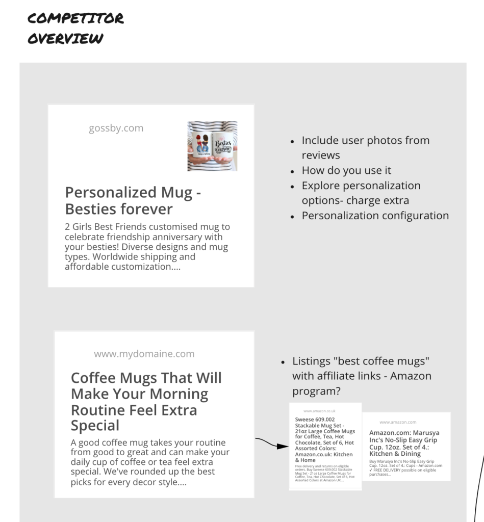 Competitor Overview growth ideation workshop saas experiments