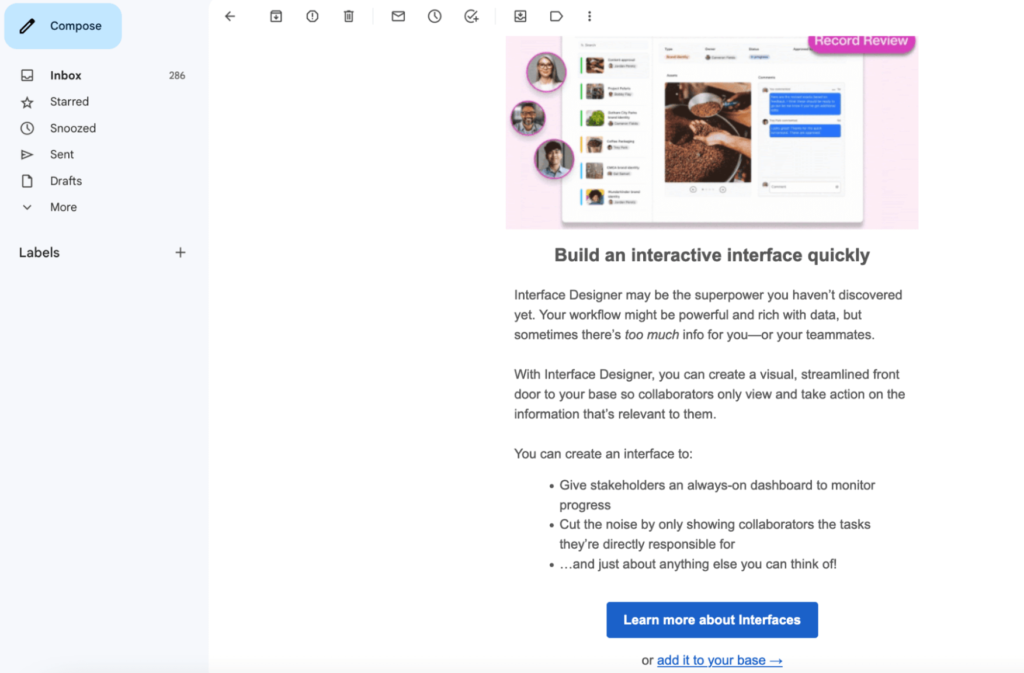 Airtable Email: Feature Update