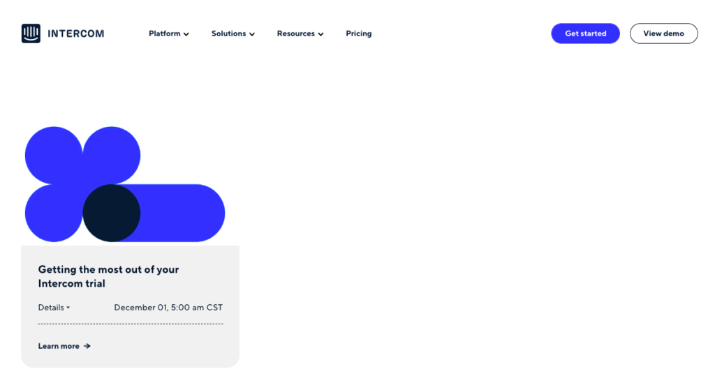 Intercom Webinar Series