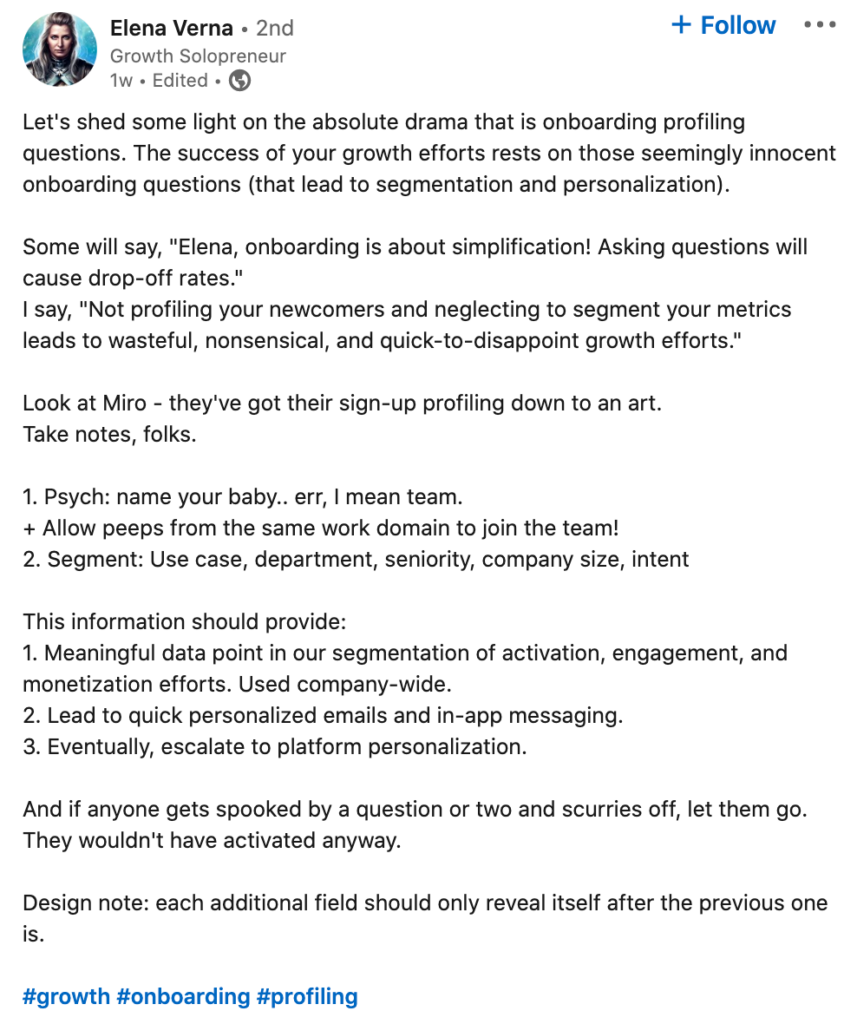 tactical advice for saas founders on linkedin