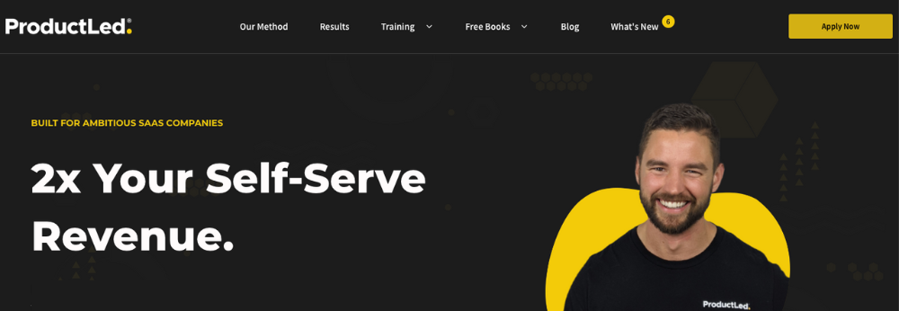 SaaS marketing consultant website landing-age for ProductLed Academy sign up